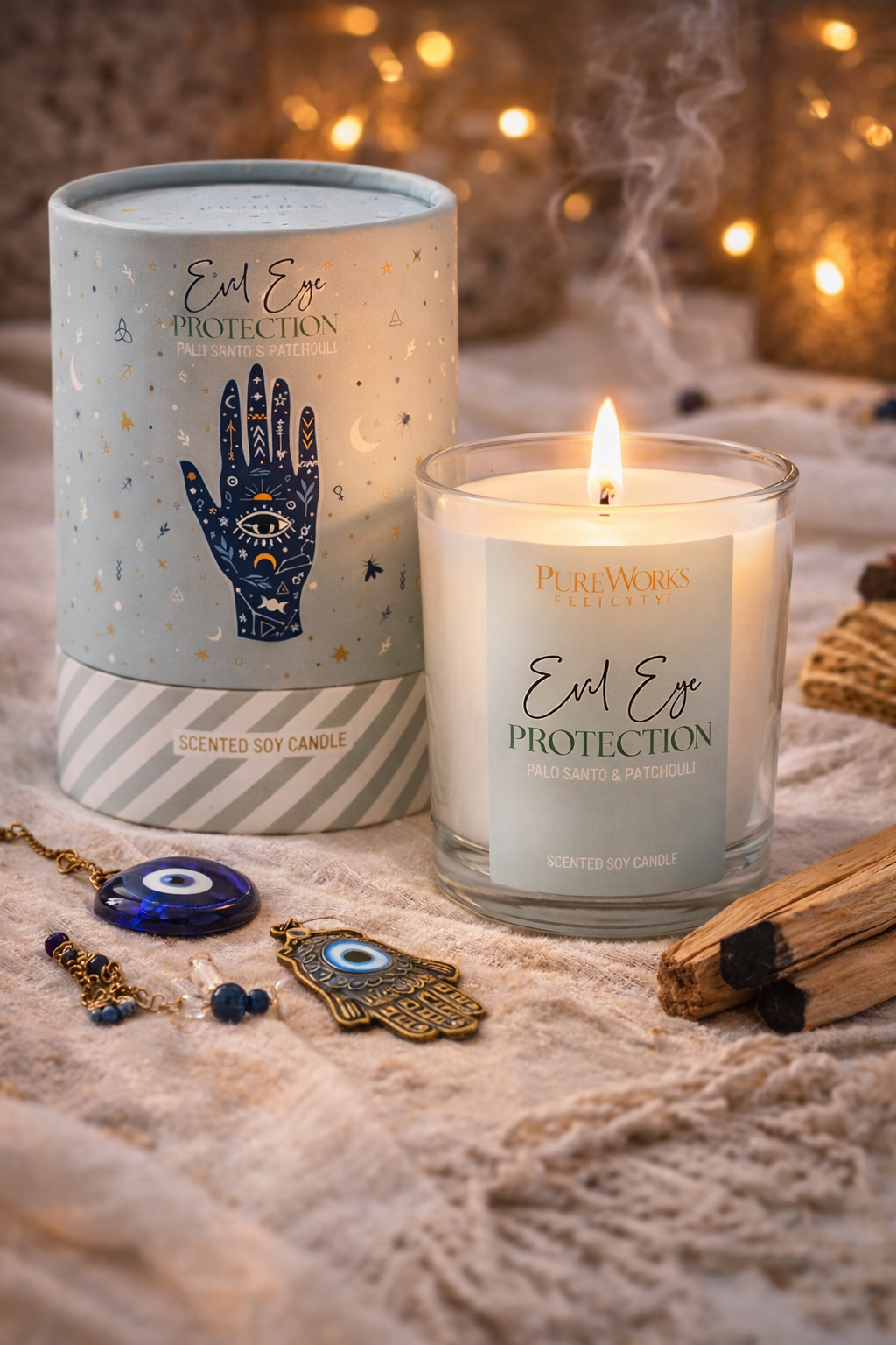 Bougie de protection – Palo Santo & Patchouli