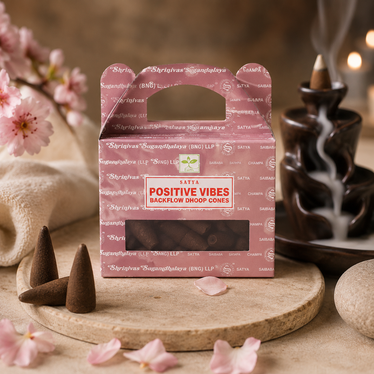 đž CĂŽnes dâEncens Backflow « Positive Vibes » â Satya