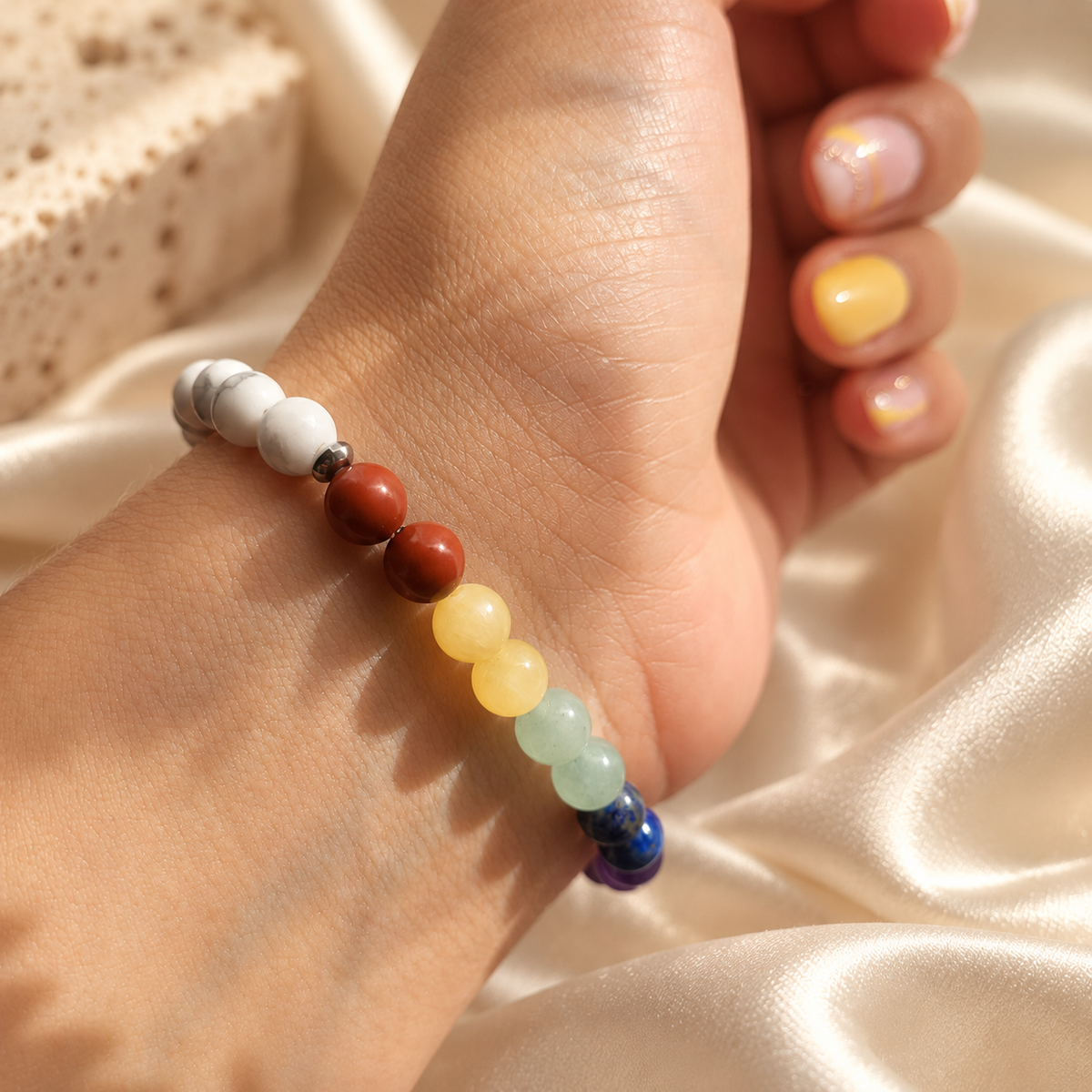 Bracelet Howlite & Chakra