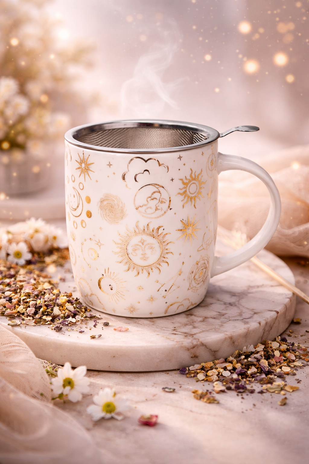Mug avec infuseur - Lune Soleil