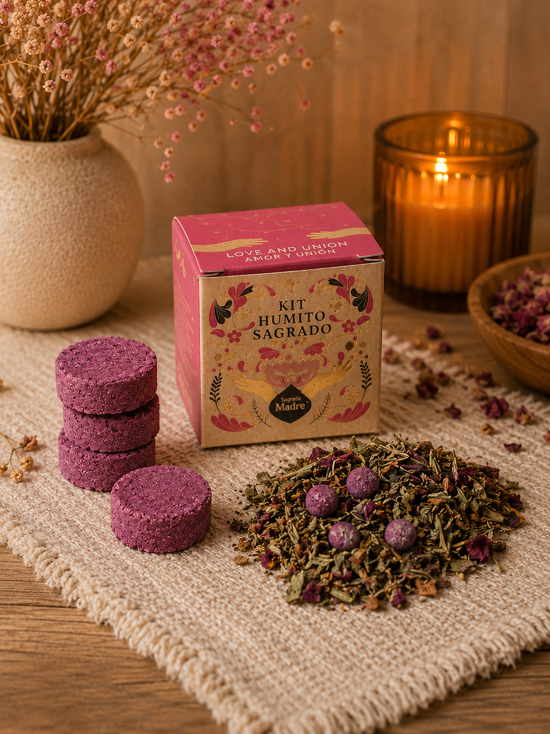 💗Mini Kit Smudge "Amour & Union" – Rituel d’harmonie & de connexion