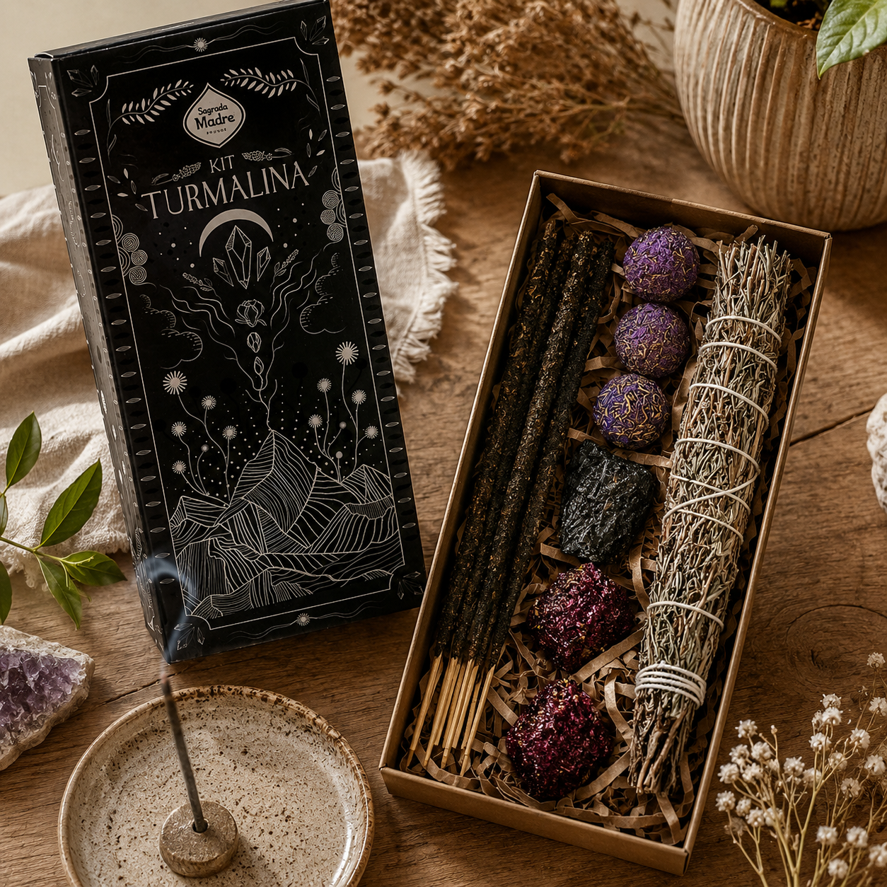 Kit Rituel Tourmaline Noire – Sagrada Madre
